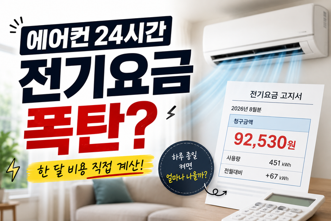 에어컨 하루종일 켜면 전기요금 폭탄일까?